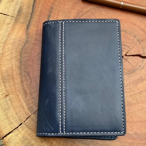 Coach Navy Blue Y2K Pocket Notepad and Cover. New - Picture 1 of 5